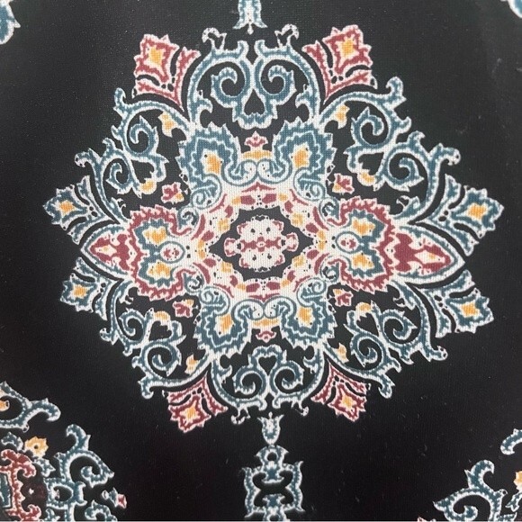 Black and colorful mandala print fit and flare dress size XS - Picture 5 of 8
